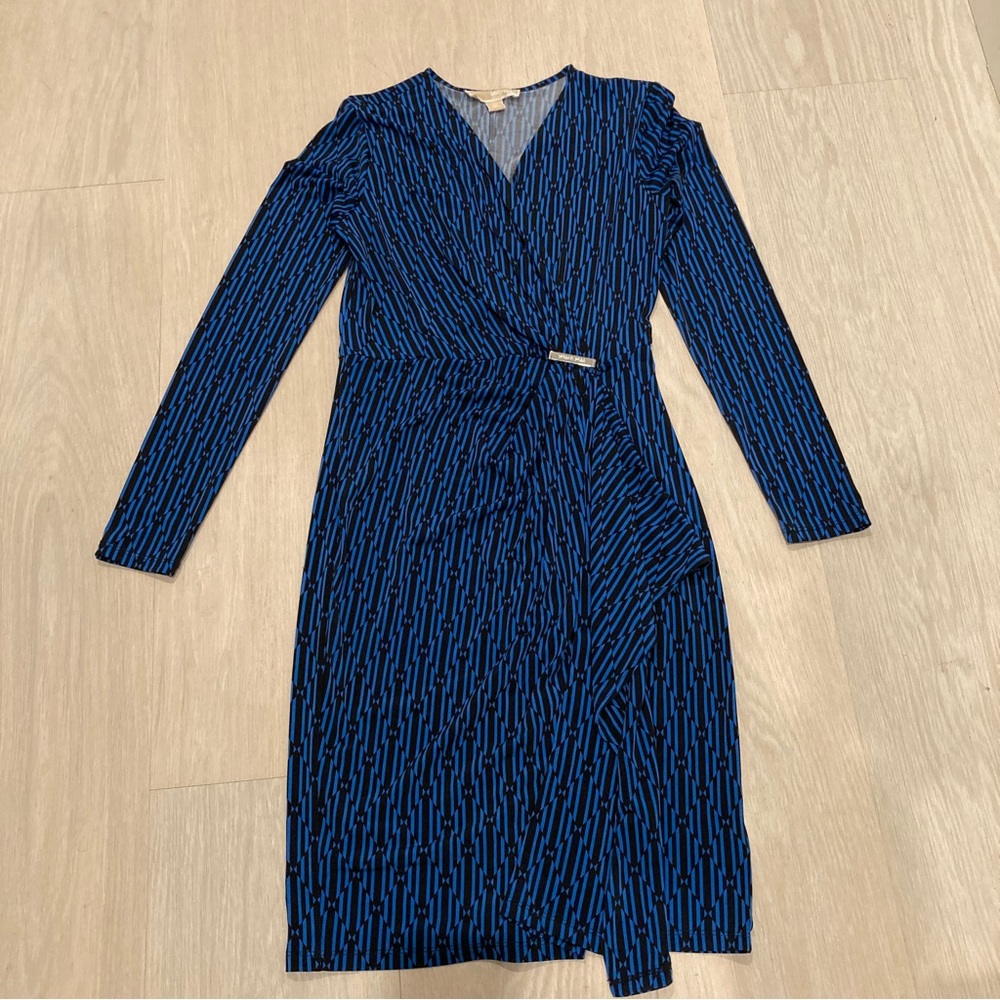 MICHAEL KORS Geometric Wrap Style Dress